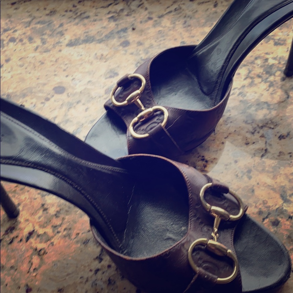 Gucci Horsebit Stacked Heel Slide Sandal